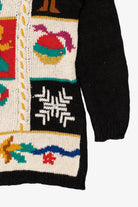 Vintage Black Spice Of Life Candy Canes Ugly Christmas Pullover (1990s)