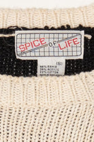 Vintage Black Spice Of Life Candy Canes Ugly Christmas Pullover (1990s)
