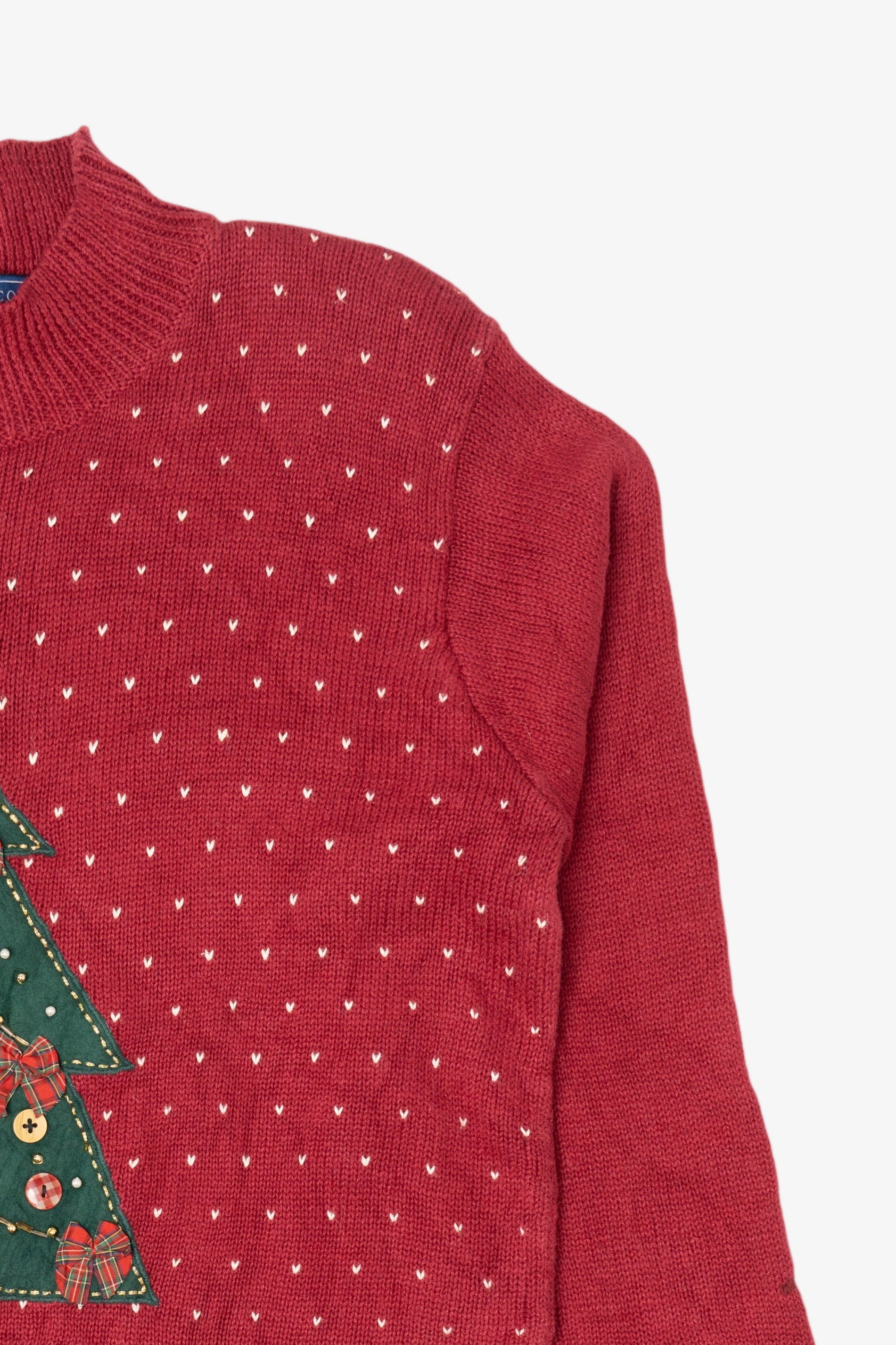 Vintage Red Karen Scott Button Tree Ugly Christmas Pullover (2000s)
