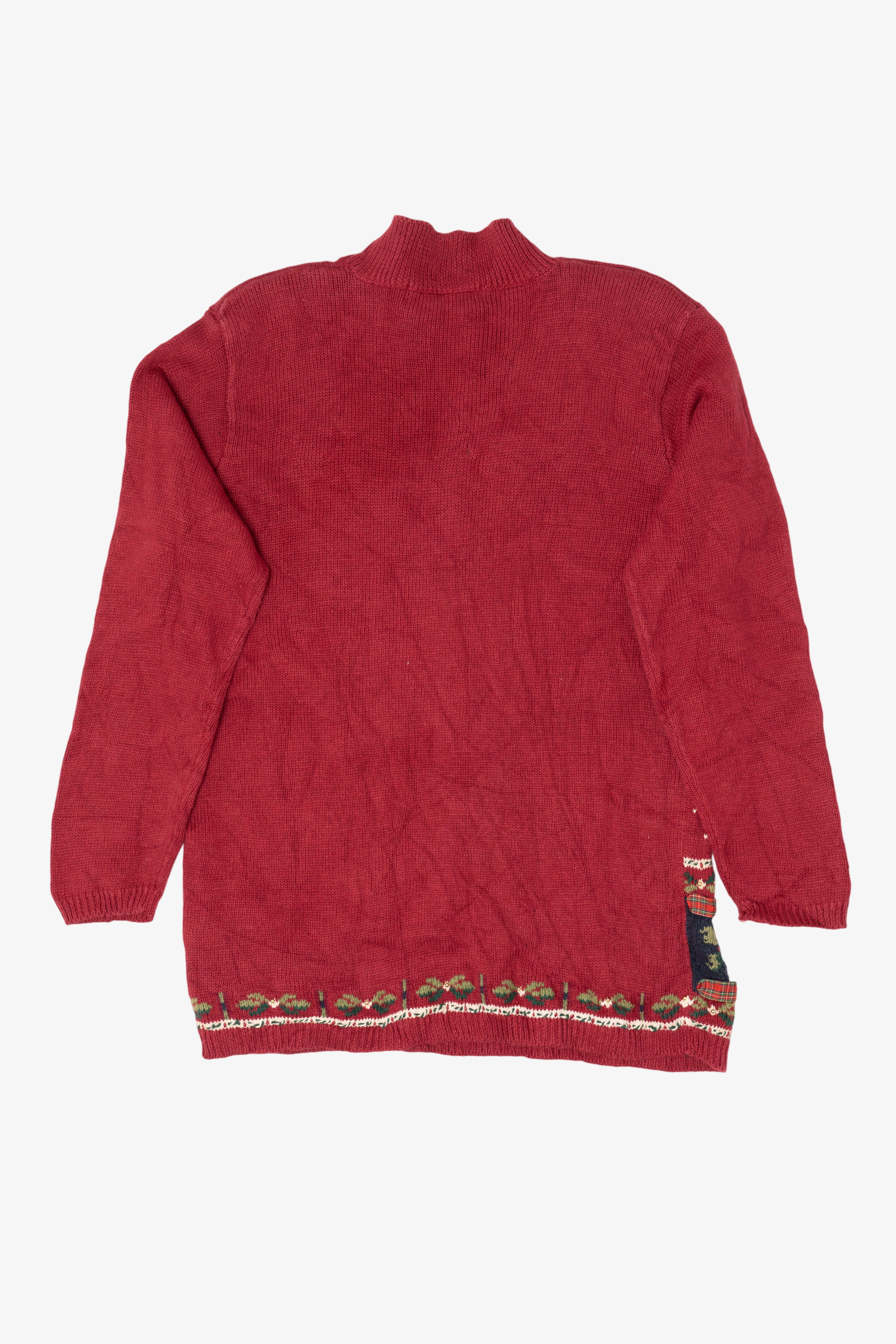 Vintage Red Karen Scott Button Tree Ugly Christmas Pullover (2000s)