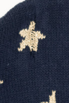 Vintage Navy Blue Santa Flying Ugly Christmas Pullover (1990s)