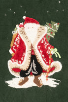 Vintage Green Quacker Factory Santa Ugly Christmas Pullover (1990s)