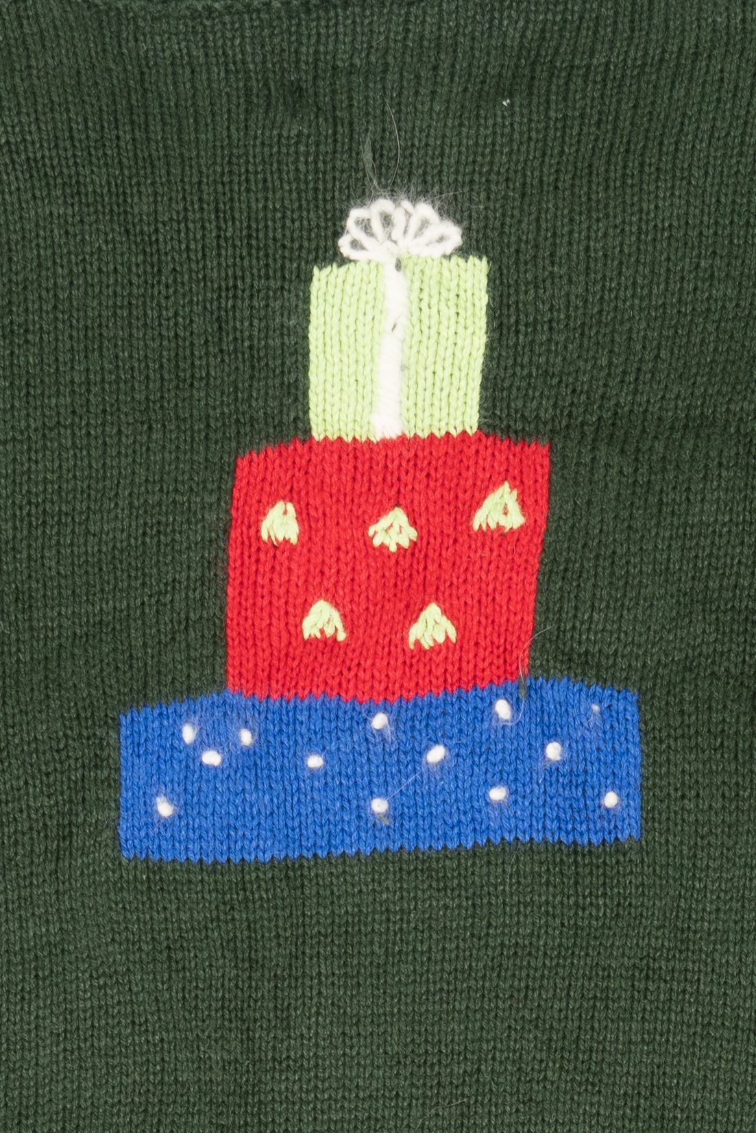 Vintage Green Quacker Factory Santa Ugly Christmas Pullover (1990s)