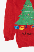 Vintage Red Lindsey Blake "Not Even A Mouse" Ugly Christmas Pullover (1990s)
