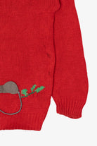 Vintage Red Lindsey Blake "Not Even A Mouse" Ugly Christmas Pullover (1990s)