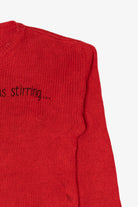 Vintage Red Lindsey Blake "Not Even A Mouse" Ugly Christmas Pullover (1990s)