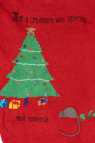 Vintage Red Lindsey Blake "Not Even A Mouse" Ugly Christmas Pullover (1990s)