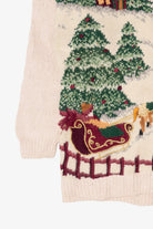 Vintage White Marisa Christina Trees Ugly Christmas Pullover (1990s)