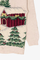 Vintage White Marisa Christina Trees Ugly Christmas Pullover (1990s)