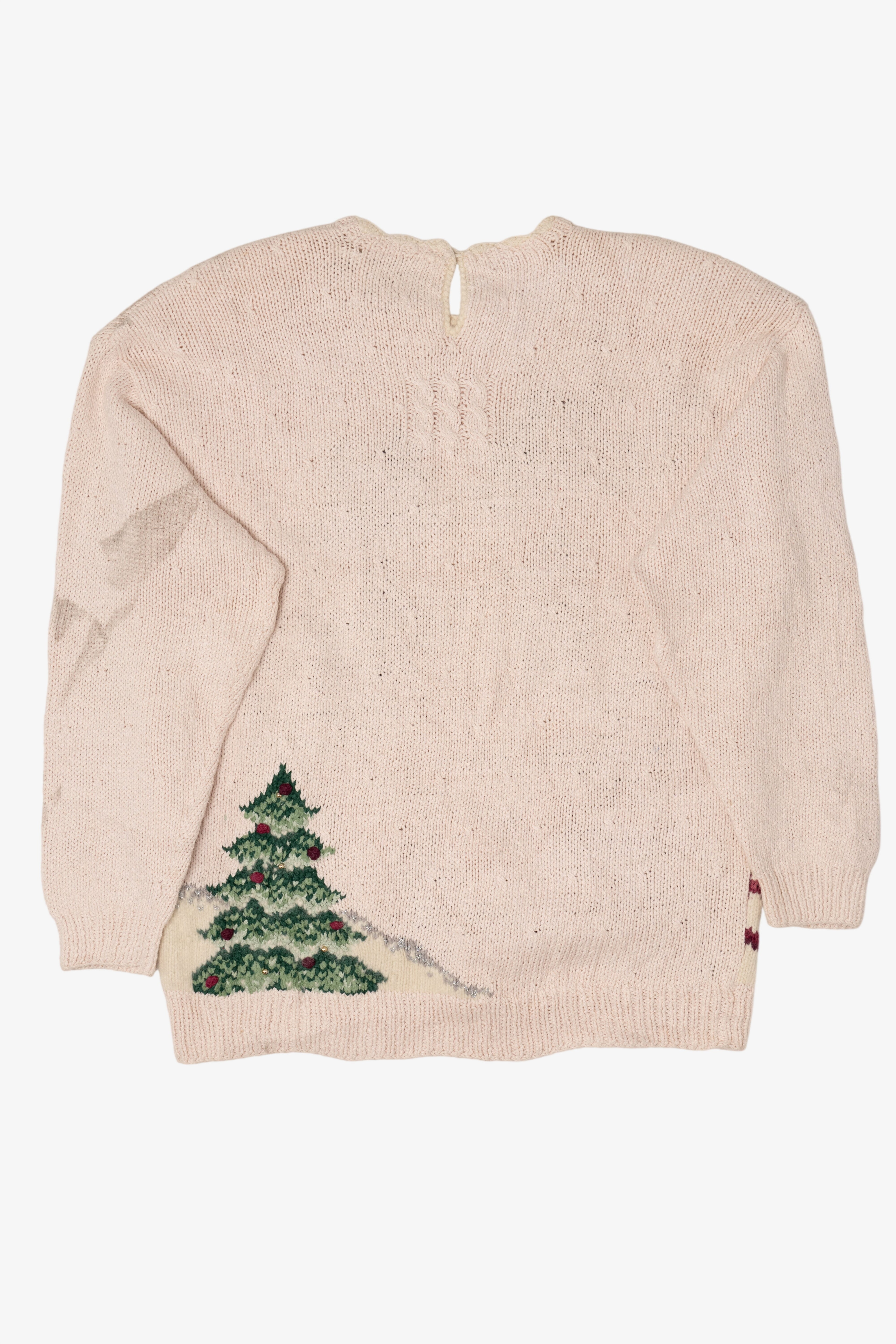Vintage White Marisa Christina Trees Ugly Christmas Pullover (1990s)