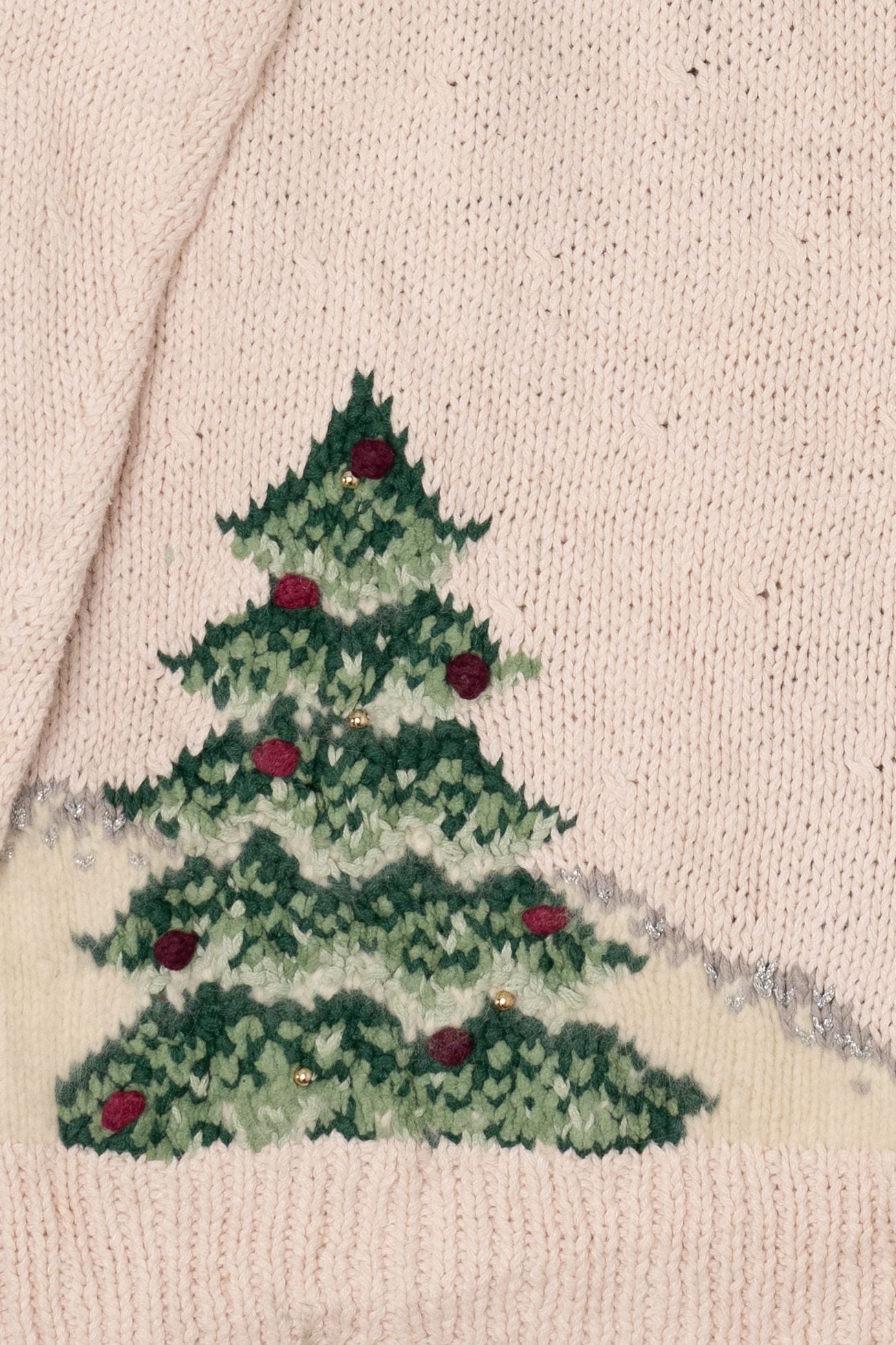 Vintage White Marisa Christina Trees Ugly Christmas Pullover (1990s)