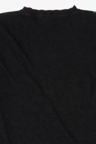 Vintage Black Holiday Time Wreaths Ugly Christmas Pullover (1980s)