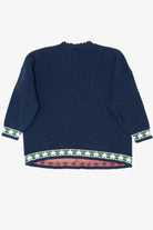 Vintage Navy Blue Adele Knitwear Ugly Christmas Pullover (1980s)