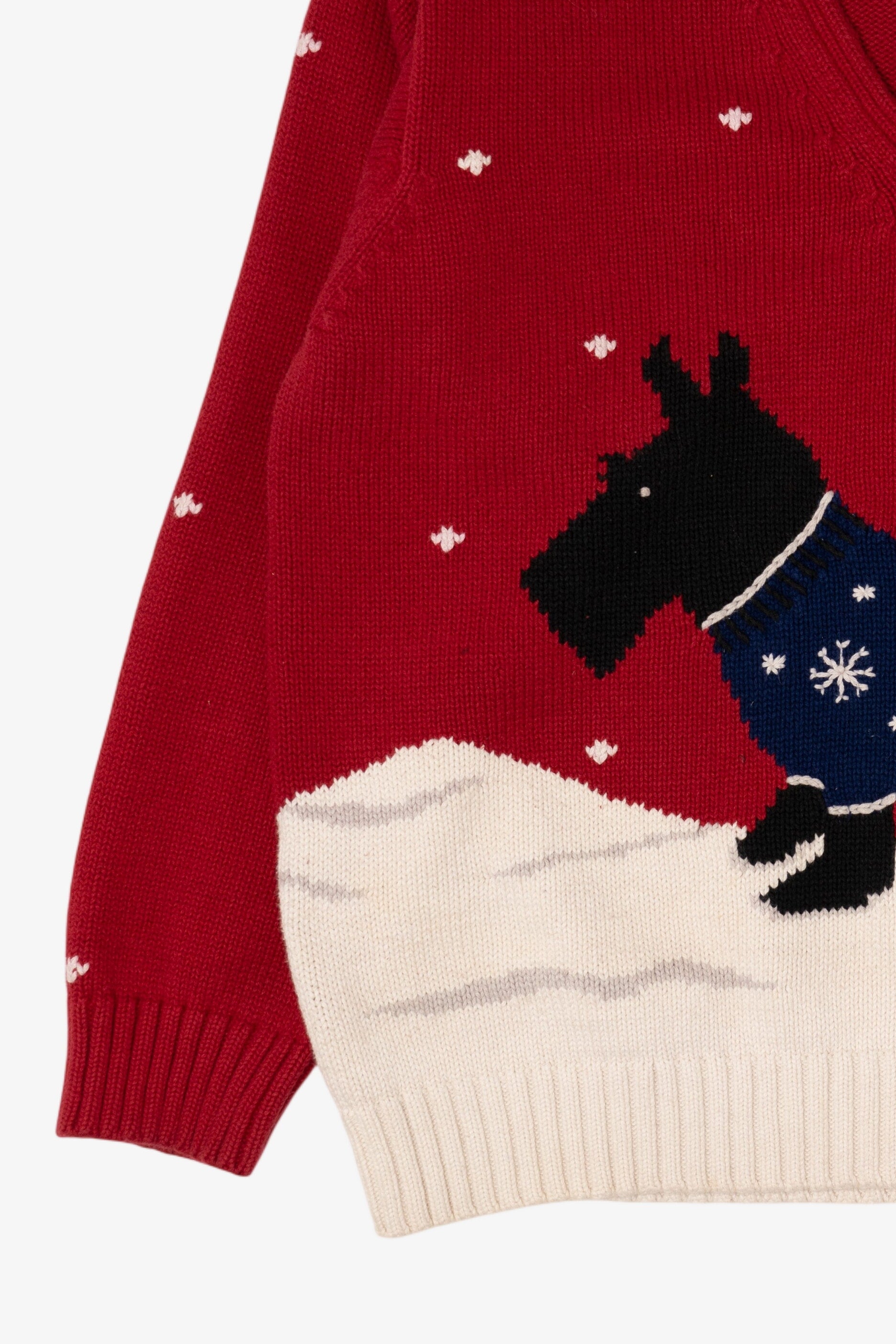 Vintage Red Liz Claiborne Dogs Ugly Christmas Pullover (1990s)