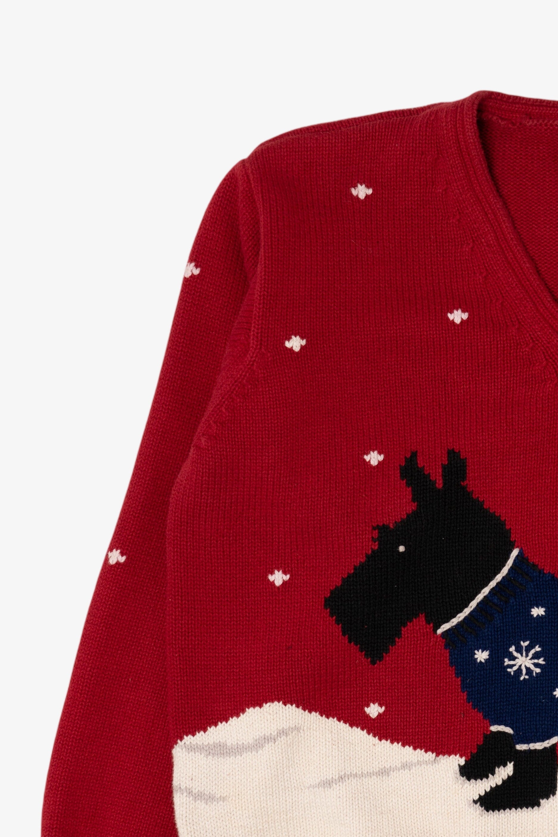 Vintage Red Liz Claiborne Dogs Ugly Christmas Pullover (1990s)