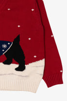 Vintage Red Liz Claiborne Dogs Ugly Christmas Pullover (1990s)