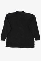 Vintage Black Norton McNaughton Reindeer Pattern Ugly Christmas Pullover (1990s)