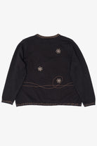 Vintage Black Talbots Santa Ugly Christmas Pullover (1990s)