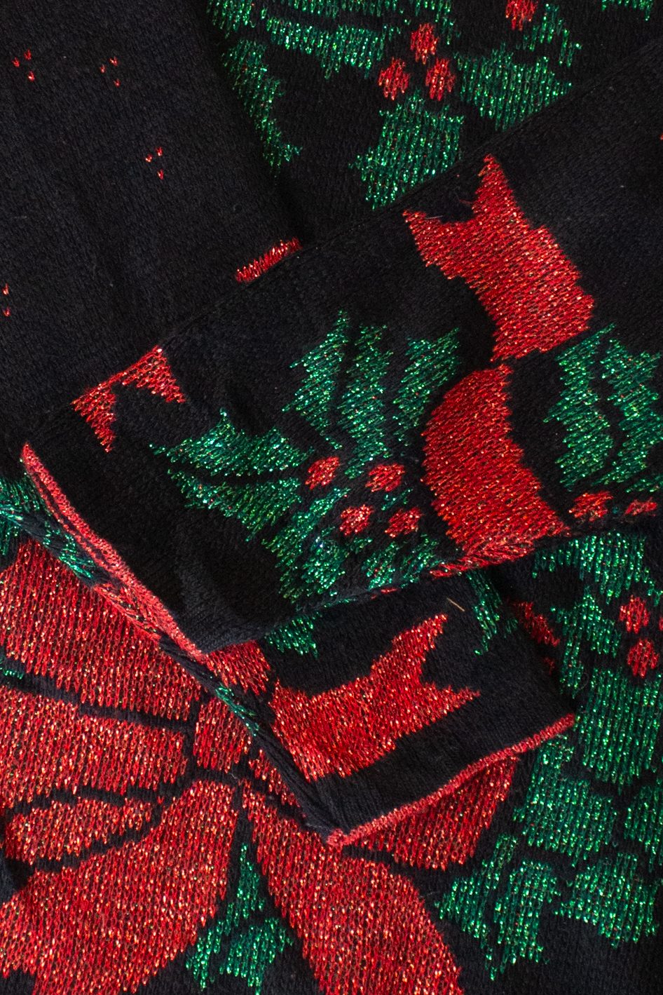 Vintage Metallic Wreath Ugly Christmas Sweater (1990s)