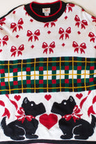 Vintage Terriers & Bows Ugly Christmas Sweater (1990s)