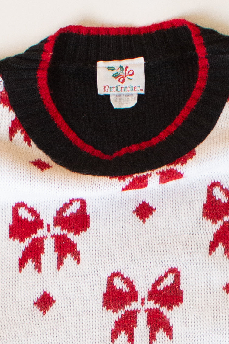 Vintage Terriers & Bows Ugly Christmas Sweater (1990s)