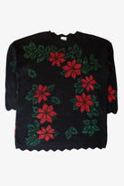 Vintage Metallic Flowers Ugly Christmas Sweater (1990s)