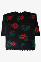 Vintage Metallic Flowers Ugly Christmas Sweater (1990s)