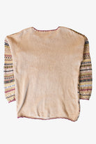 Vintage Beige Santa Bear Ugly Christmas Sweater (2000s)