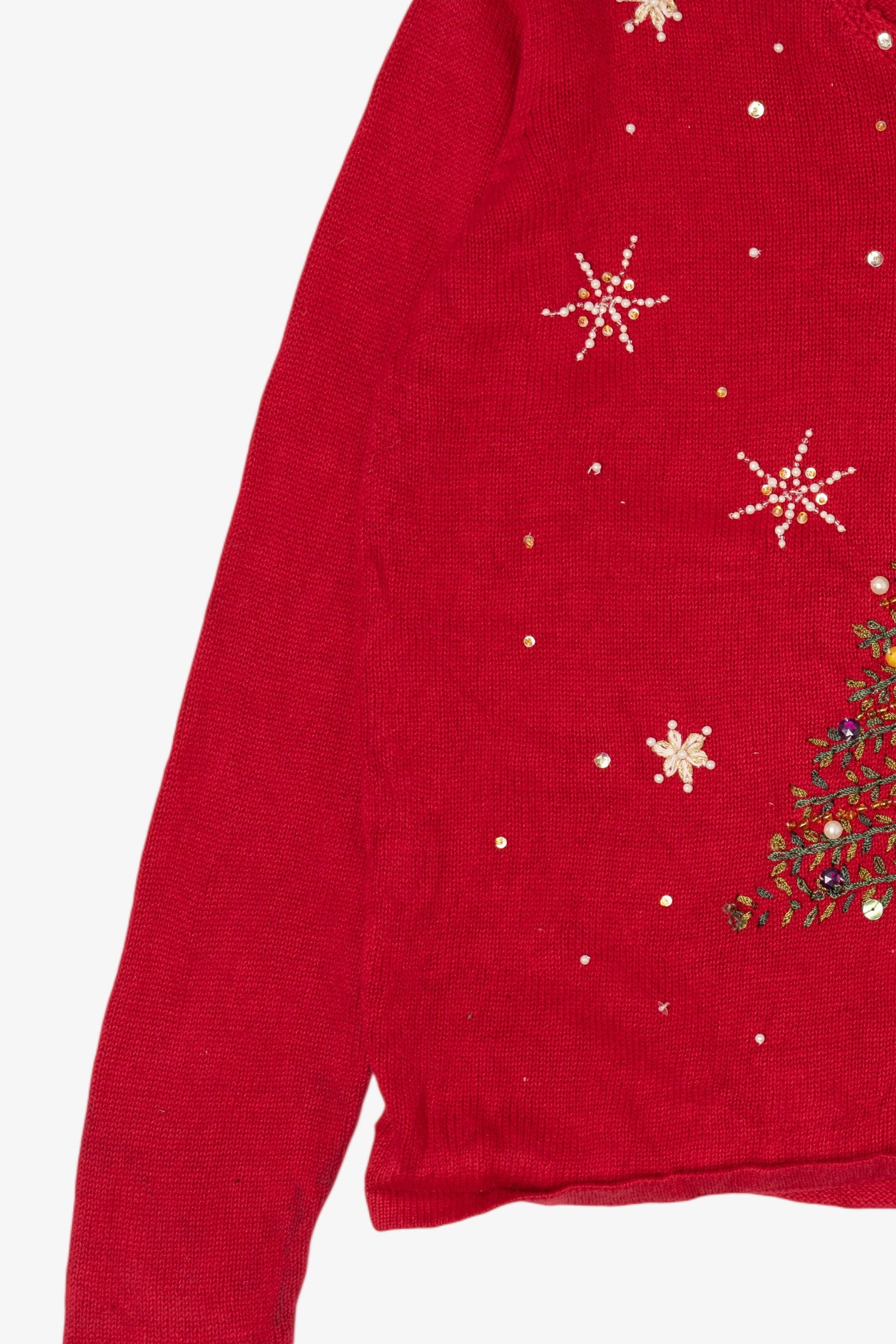 Vintage Red Tiara International Trees Ugly Christmas Pullover (2000s)