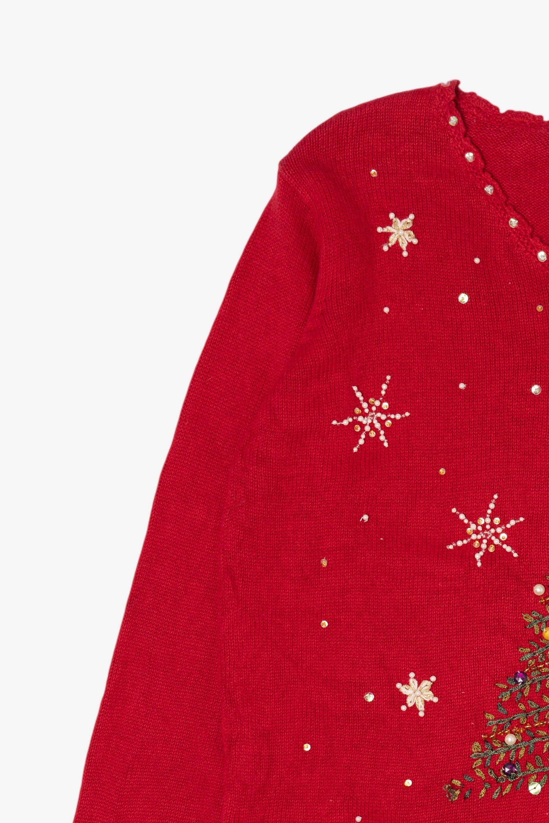 Vintage Red Tiara International Trees Ugly Christmas Pullover (2000s)