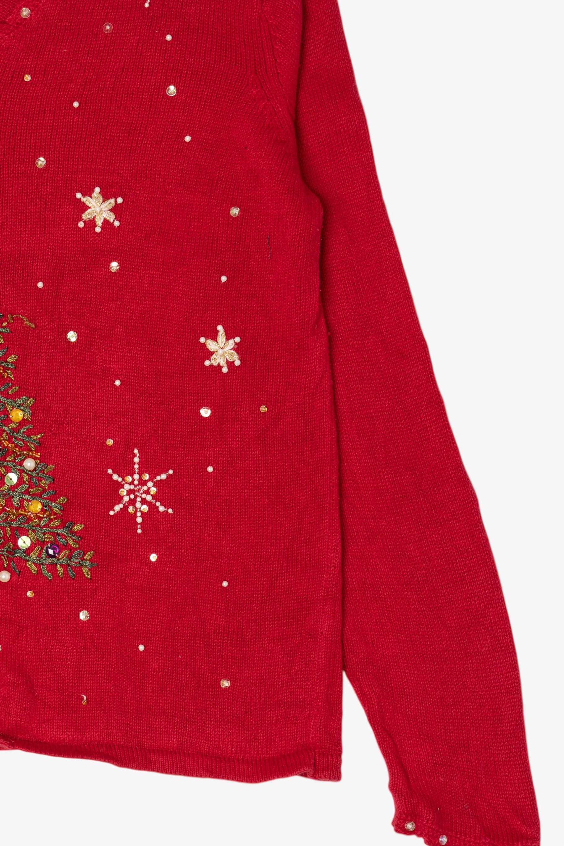 Vintage Red Tiara International Trees Ugly Christmas Pullover (2000s)