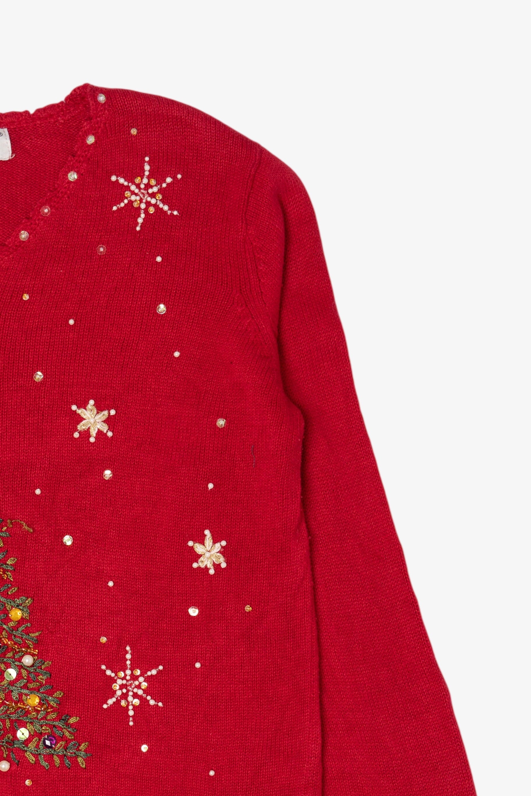 Vintage Red Tiara International Trees Ugly Christmas Pullover (2000s)