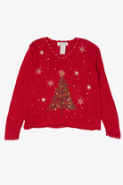 Vintage Red Tiara International Trees Ugly Christmas Pullover (2000s)