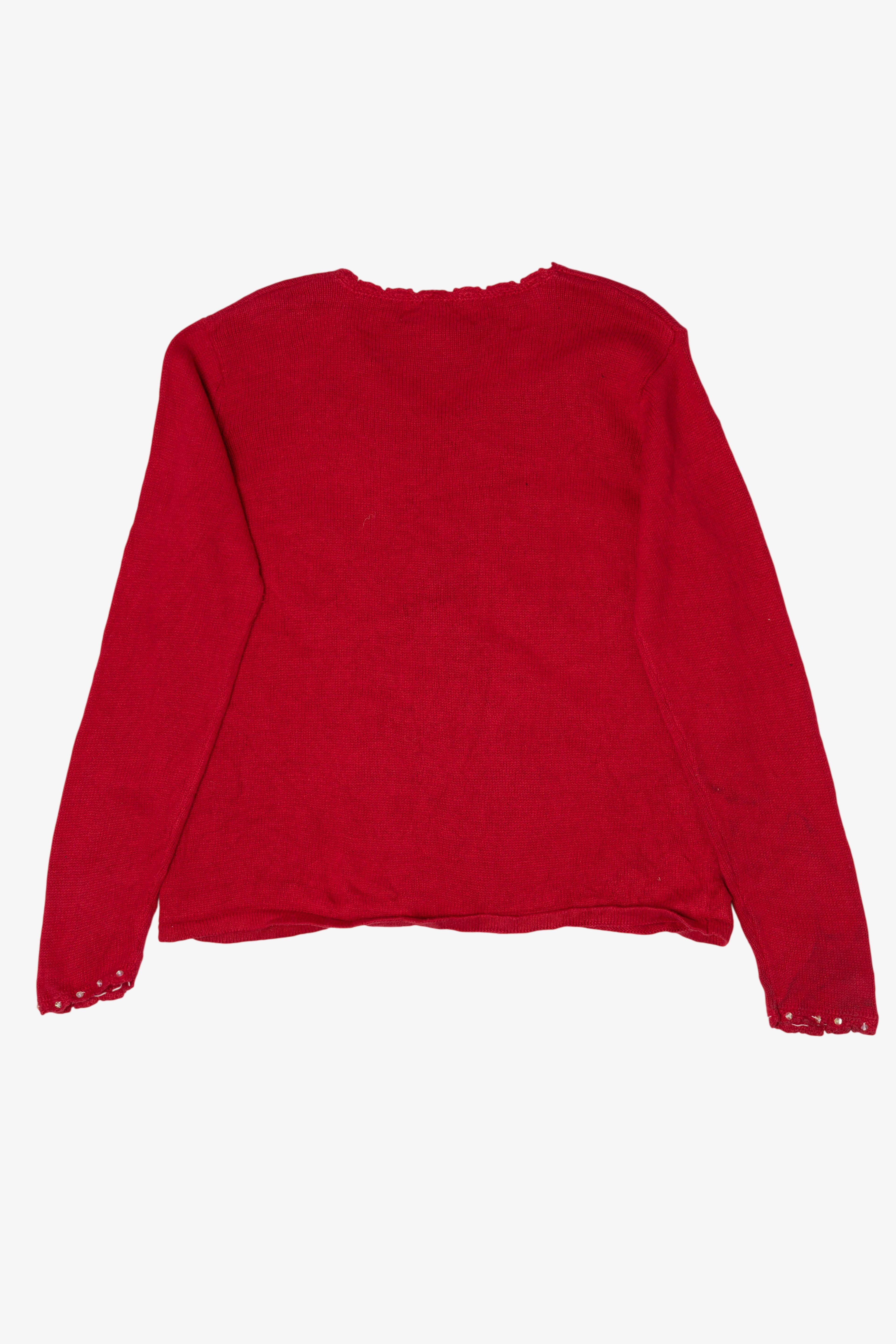 Vintage Red Tiara International Trees Ugly Christmas Pullover (2000s)
