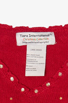 Vintage Red Tiara International Trees Ugly Christmas Pullover (2000s)