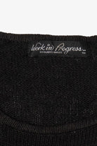 Vintage Black Work in Progress Elves In Wreath Ugly Christmas Pullover (2000s)