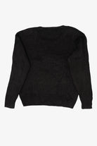 Vintage Black Work in Progress Elves In Wreath Ugly Christmas Pullover (2000s)