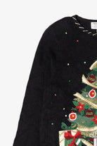 Vintage Black Tiara International Presents Under Tree Ugly Christmas Pullover (2000s)