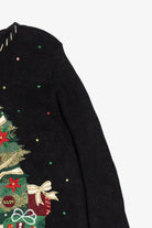 Vintage Black Tiara International Presents Under Tree Ugly Christmas Pullover (2000s)