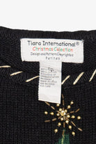 Vintage Black Tiara International Presents Under Tree Ugly Christmas Pullover (2000s)