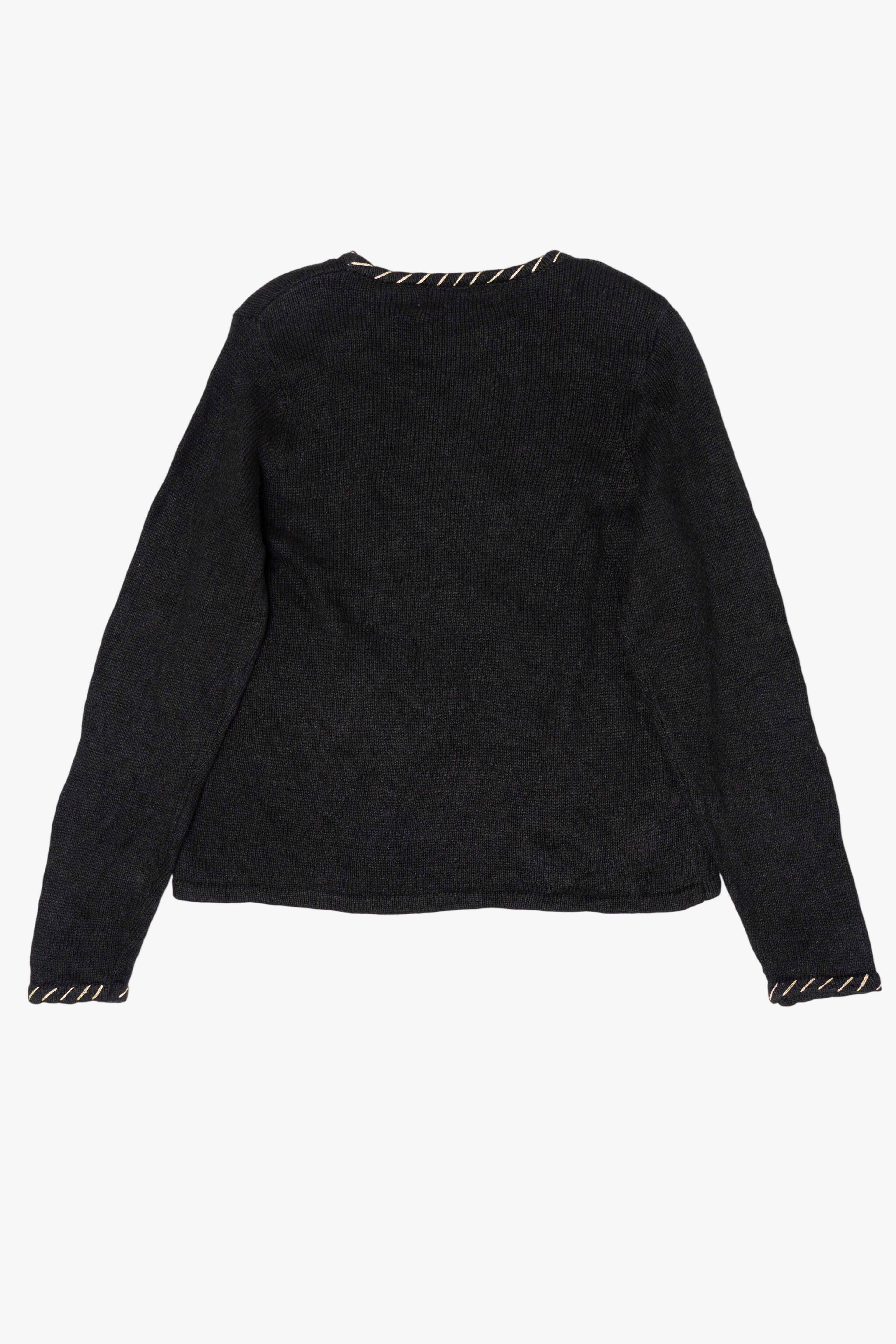 Vintage Black Tiara International Presents Under Tree Ugly Christmas Pullover (2000s)