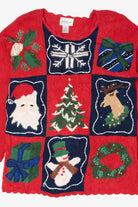 Vintage Red Carly St. Claire Ugly Christmas Pullover (1990s)