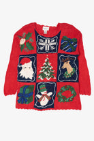 Vintage Red Carly St. Claire Ugly Christmas Pullover (1990s)