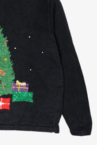 Vintage Black Bobbie Brooks Presents Under Tree Ugly Christmas Pullover (1990s)