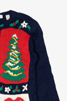 Vintage Navy Blue Karen Scott Ugly Christmas Pullover (1990s)
