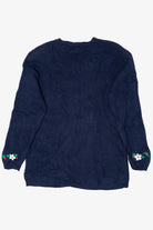 Vintage Navy Blue Karen Scott Ugly Christmas Pullover (1990s)