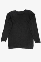 Vintage Black Paris Smith Cat In Front Of Door Ugly Christmas Pullover (1990s)