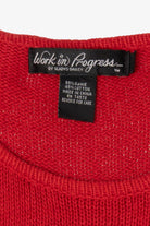 Vintage Red Work in Progress Toys Under Tree Ugly Christmas Pullover (2000s)