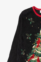 Vintage Black Tiara International Cardinals In Tree Ugly Christmas Pullover (2000s)