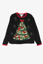 Vintage Black Tiara International Cardinals In Tree Ugly Christmas Pullover (2000s)
